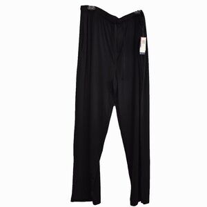 Izod Sleepwear Pants Men XL Extra Large Pull On Elastic Waist Black Lounge New